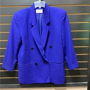 Vintage Gianni Sport Purple Wool Blazer Size 4
